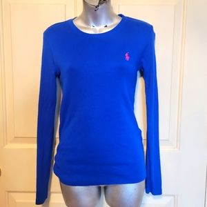 Polo Ralph  Lauren  royal blue long sleeve  top